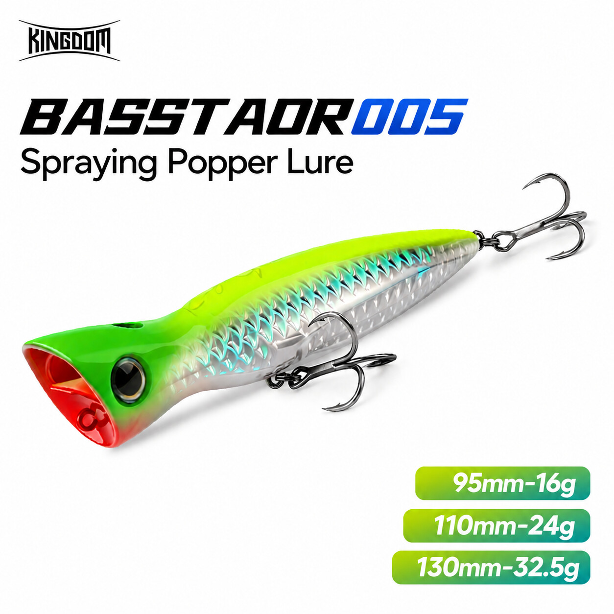 Fishing Lure Popper - Kingdom Basstaor Popper Yemi 95mm 16g